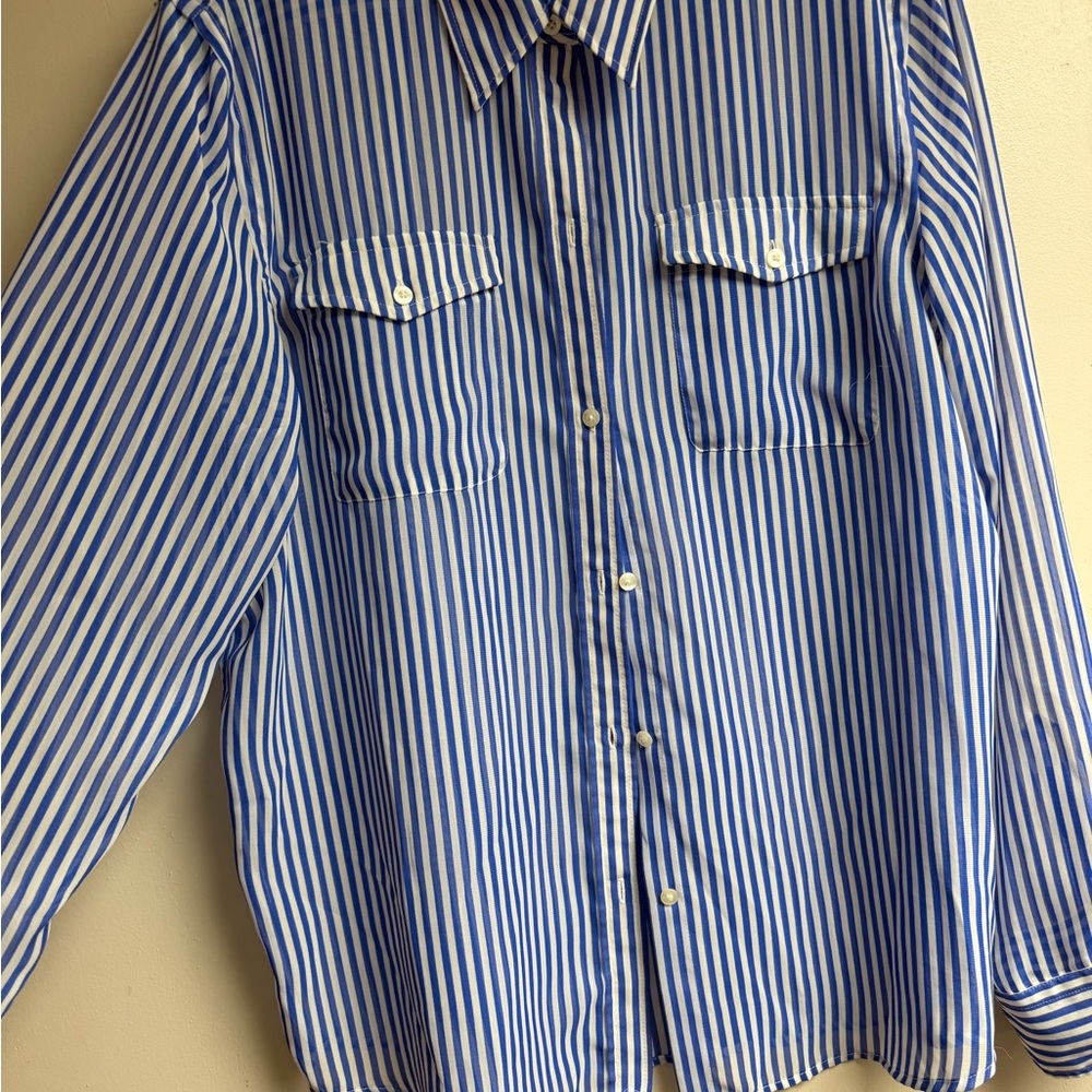 Blue Striped womens Shirt